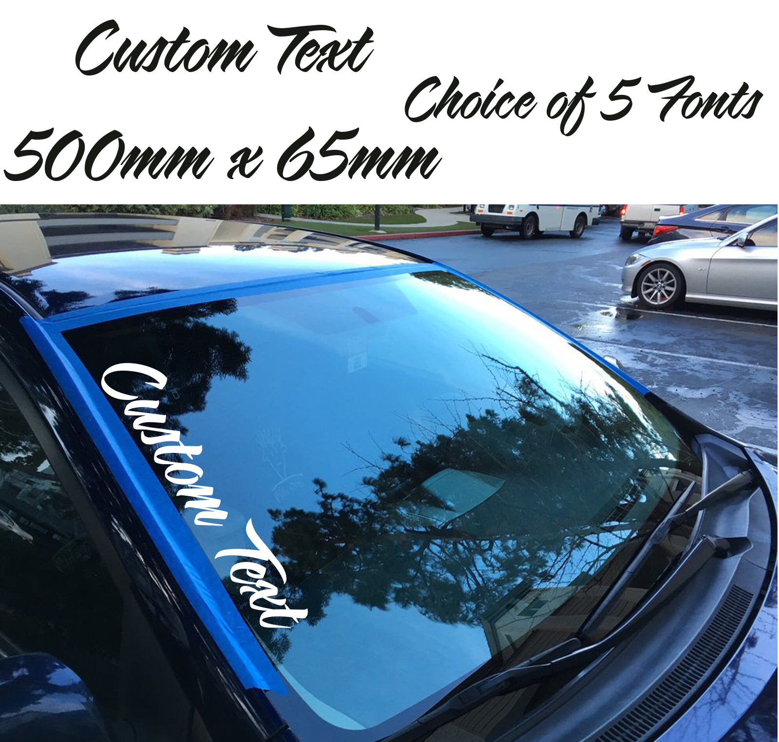 500mm Car 4 4 Windscreen Custom Sticker Decal 5 Fonts Kustomdesigns 500mm Car 4 4 Windscreen Custom Sticker Decal 5 Fonts Kustomdesigns